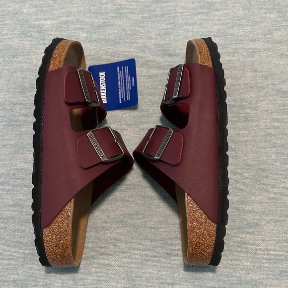 Birkenstock Arizona Sandals - Burgundy - Picture 4 of 7